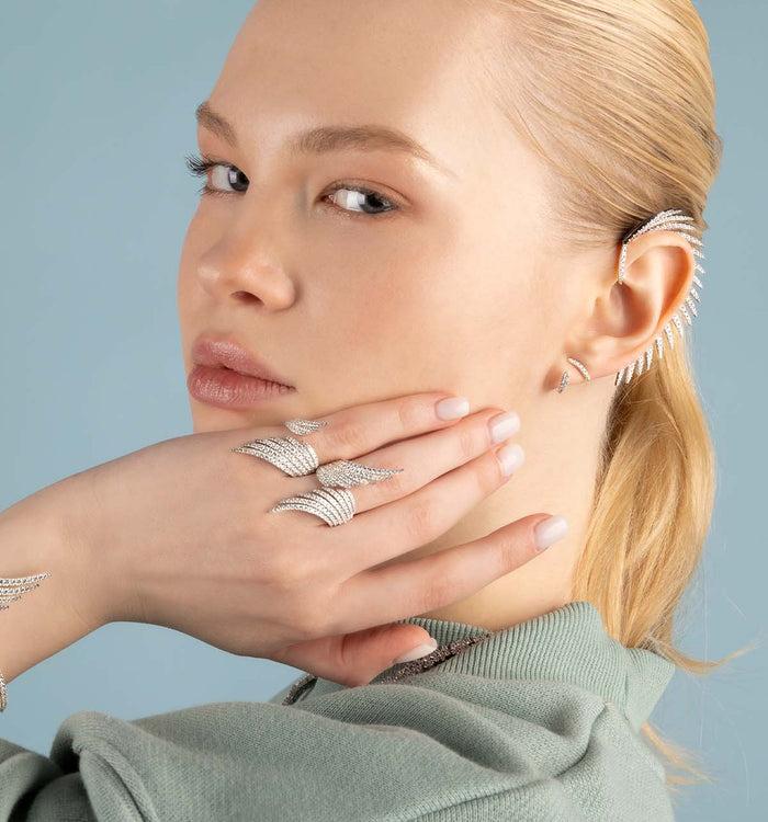 Apm Monaco Bague De Phalange Palmier