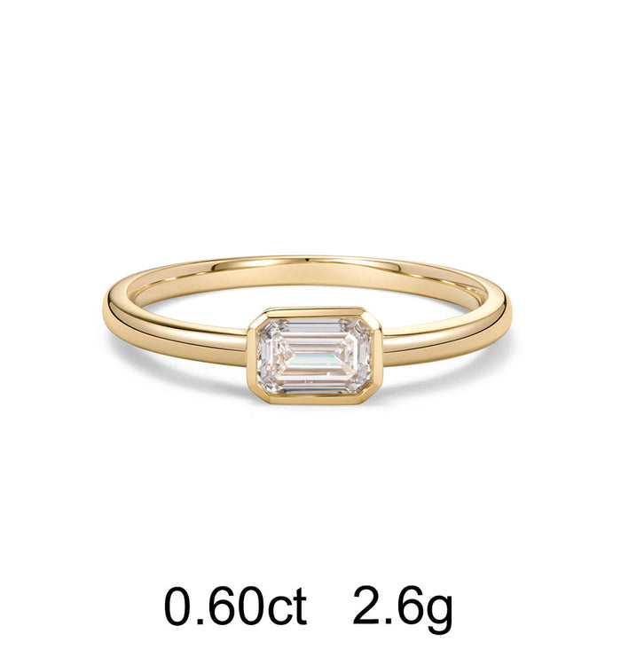 Apm Monaco Bague Diamant Émeraude (0.60ct)