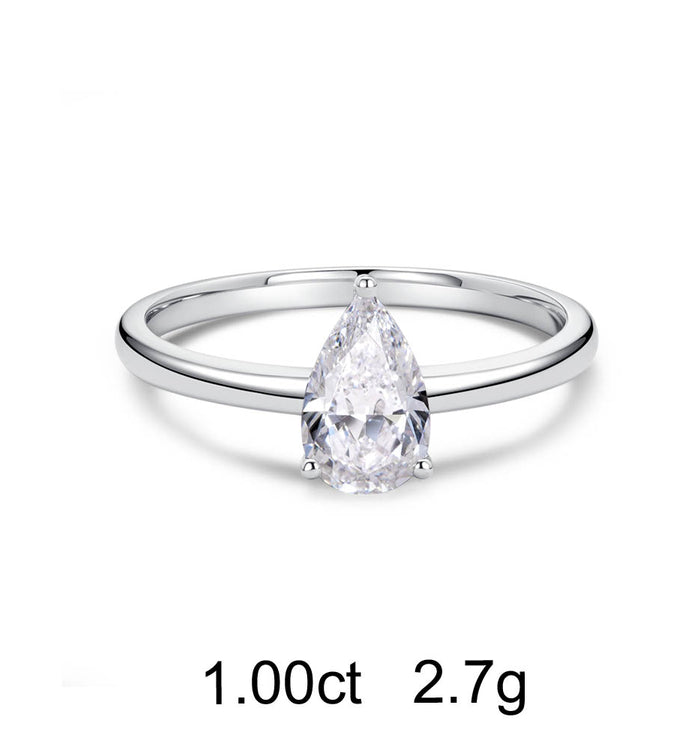Apm Monaco Bague Diamant Solitaire Poire (1ct)