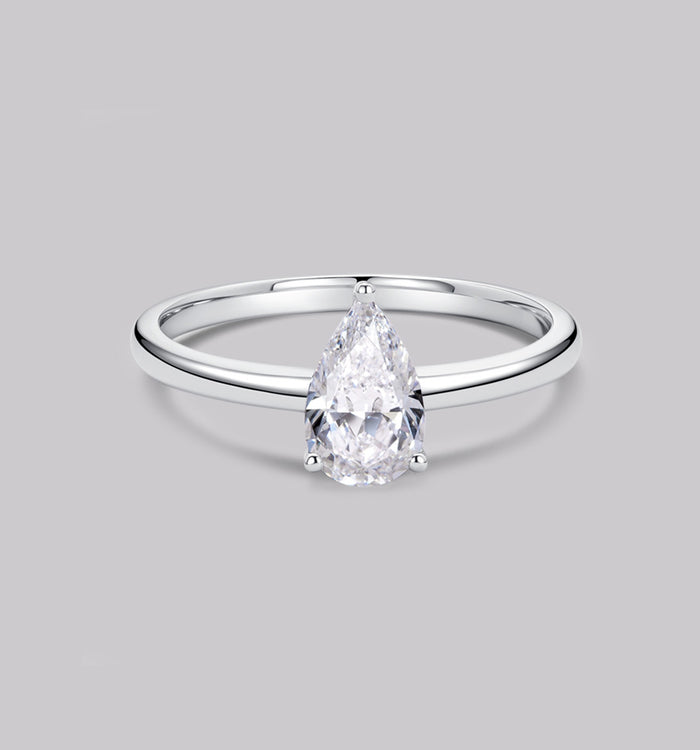 apm monaco Bague Diamant Solitaire Poire (1ct)
