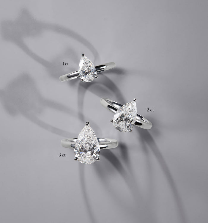 Apm Monaco Bague Diamant Solitaire Poire (2ct)