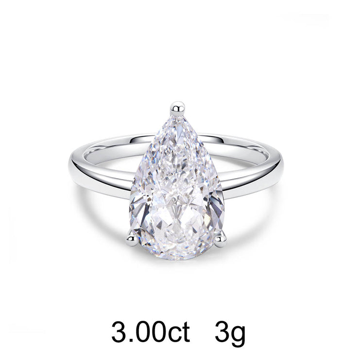 Apm Monaco Bague Diamant Solitaire Poire (3ct)