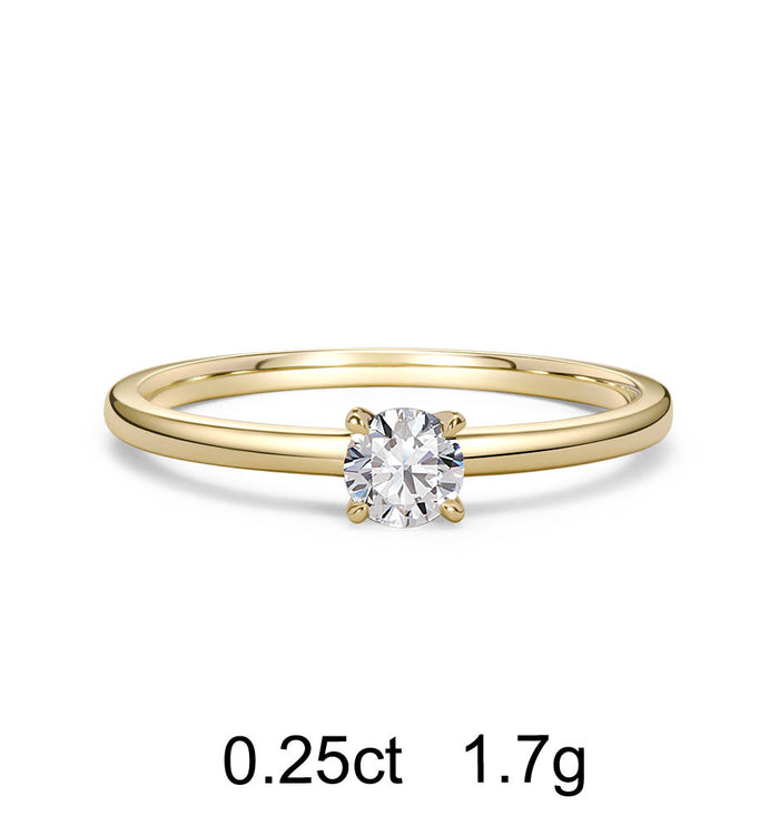 Apm Monaco Bague Diamant Solitaire Rond (0.25ct)