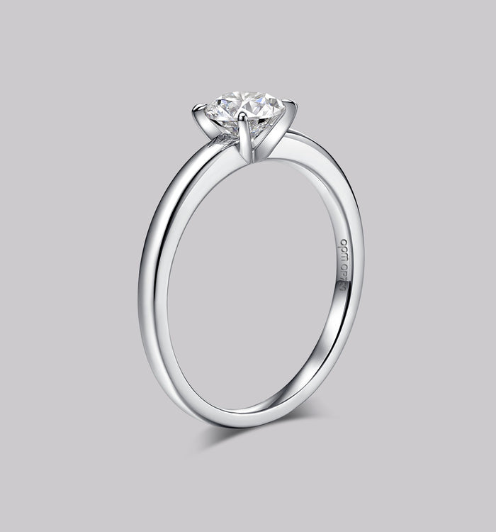 Apm Monaco Bague Diamant Solitaire Rond (0.50ct)