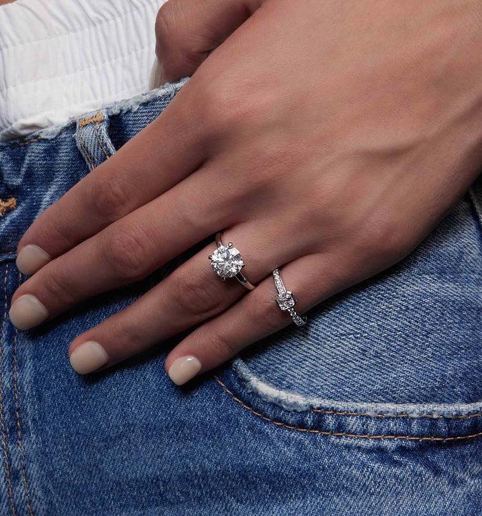 Apm Monaco Bague Diamant Solitaire Rond (2ct)