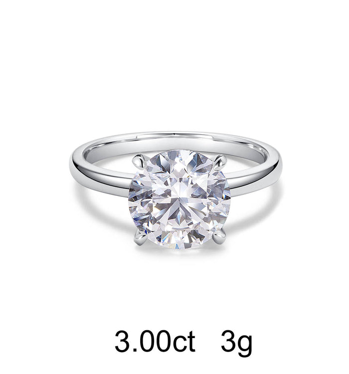Apm Monaco Bague Diamant Solitaire Rond (3ct)