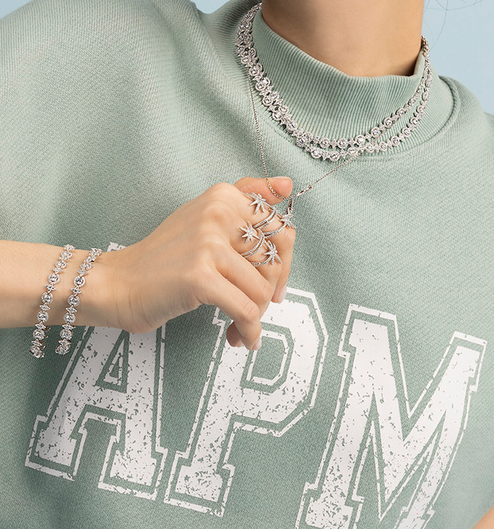 Apm Monaco Bague Double Météorites