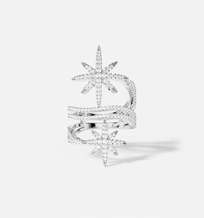 apm monaco Bague Double Météorites