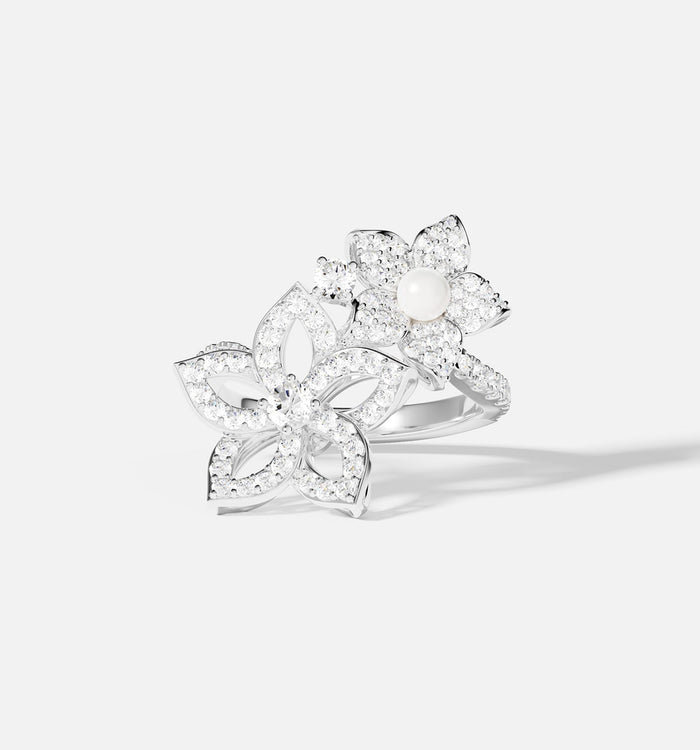 apm monaco Bague Fleur Avec Perle