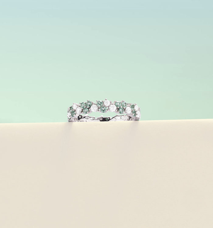 apm Monaco Bague Goutte Vert Pastel