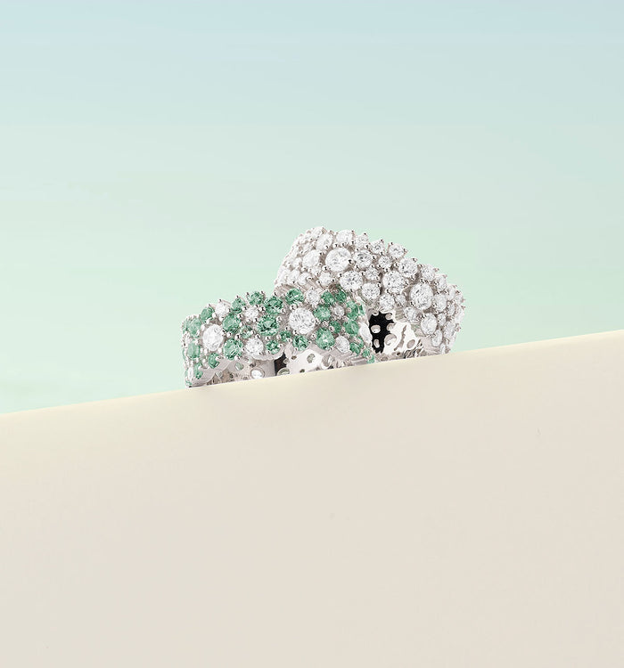 Apm Monaco Bague Goutte Vert Pastel