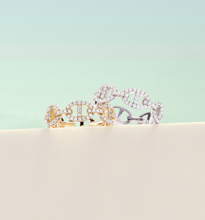 Apm Monaco Bague Maille Marine