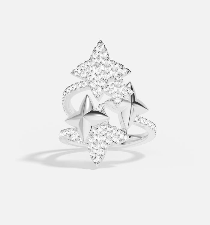 apm monaco Bague météorites argent