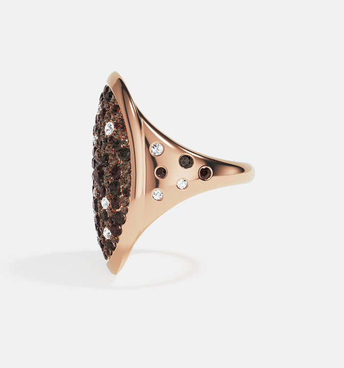 Apm Monaco Bague Ovale Chocolat