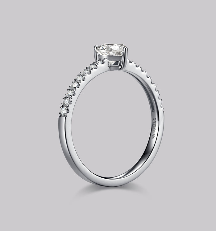 Apm Monaco Bague Pavé Diamant Cœur (0.48ct)