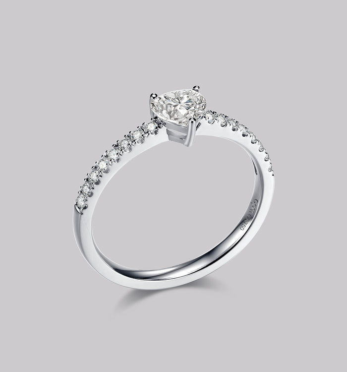 Apm Monaco Bague Pavé Diamant Cœur (0.48ct)