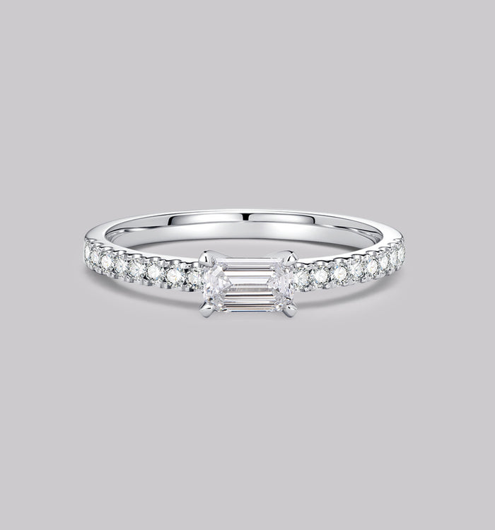 apm monaco Bague Pavé Diamant Émeraude (0.44ct)