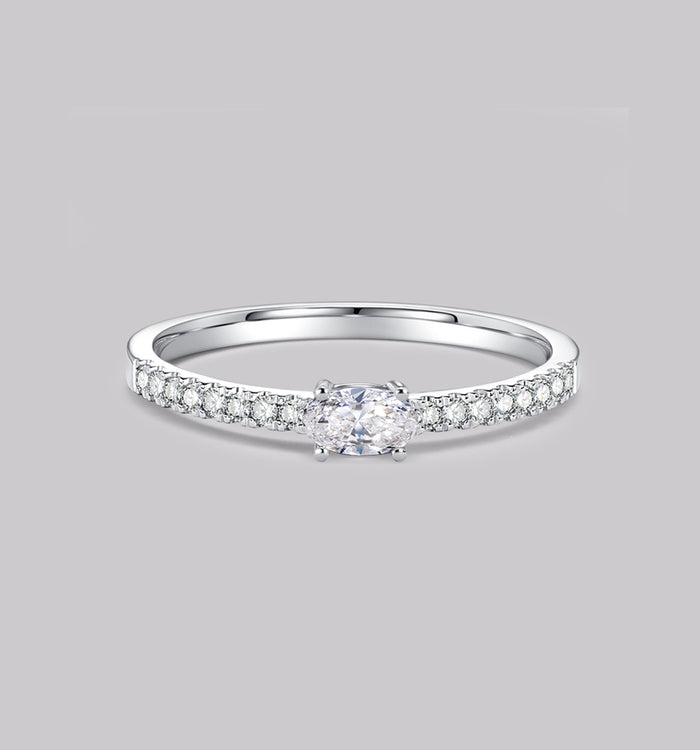 apm monaco Bague Pavé Diamant Oval (0.39ct)