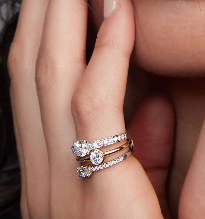 Apm Monaco Bague Pavé Diamant Rond (0.72ct)