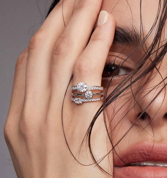 Apm Monaco Bague Pavé Diamant Rond (1.32ct)