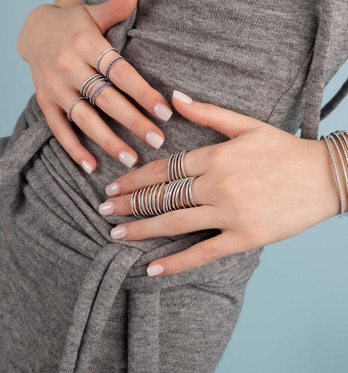 Apm Monaco Bague Pavé Linéaire