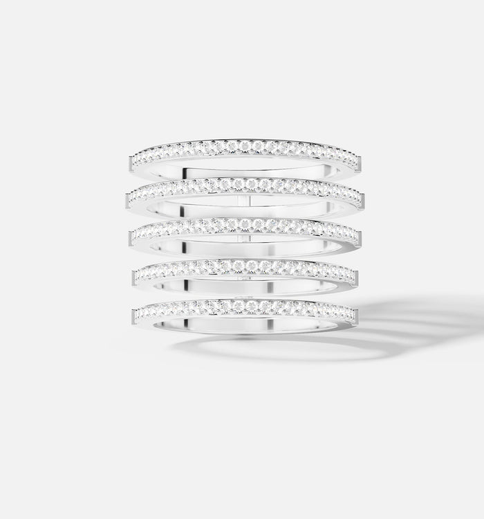 apm monaco Bague Pavé Linéaire