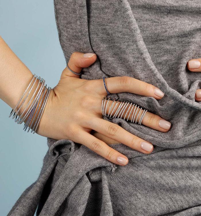 Apm Monaco Bague Pavé Linéaire