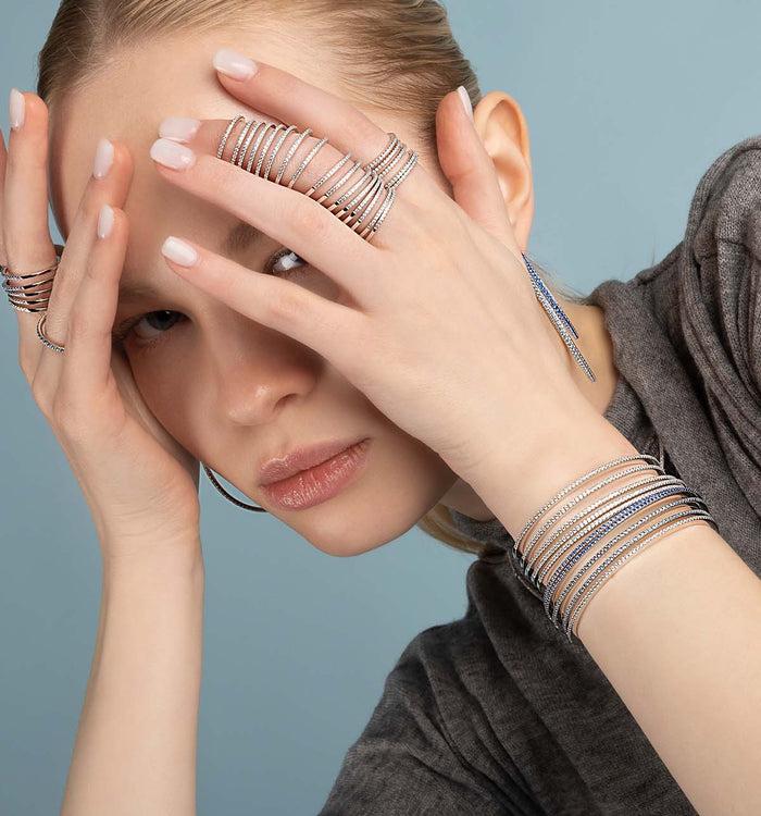 Apm Monaco Bague Pavé Linéaire