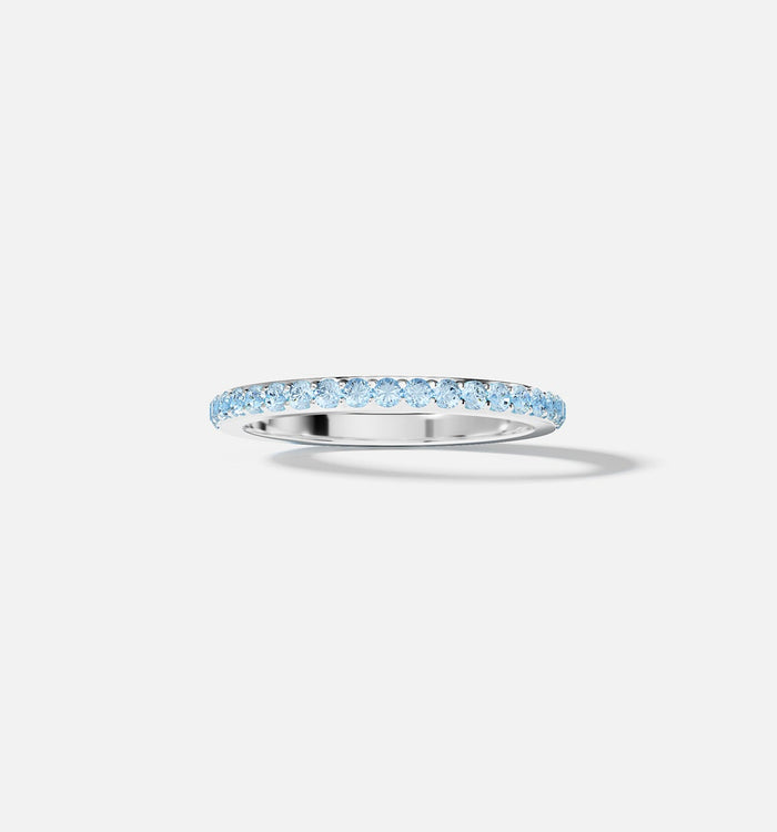 apm monaco Bague Pavé Linéaire Aqua