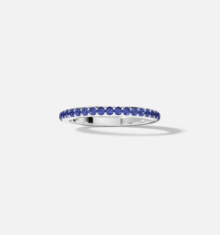 apm monaco Bague Pavé Linéaire Bleue