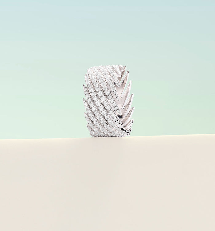 Apm Monaco Bague Pavé Palmier