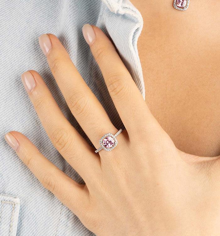 Apm Monaco Bague Pavé Rose
