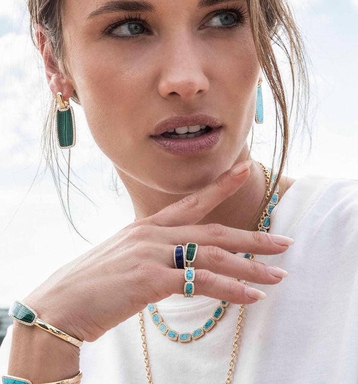 Apm Monaco Bague Soleil Pavé Plaquée Or 18 Carats