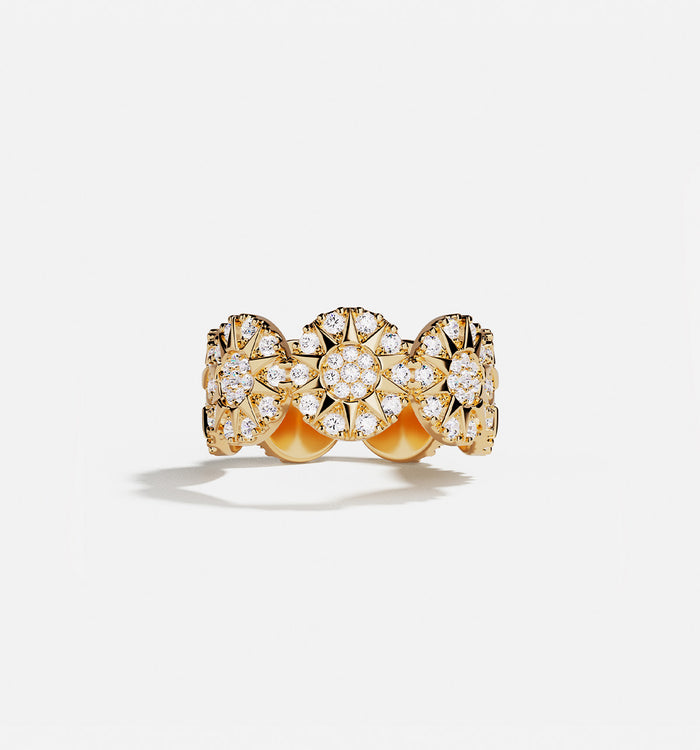 apm monaco Bague Soleil plaquée or 18 carats