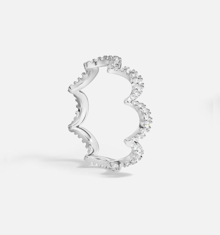 Apm Monaco Bague Wavy Argent