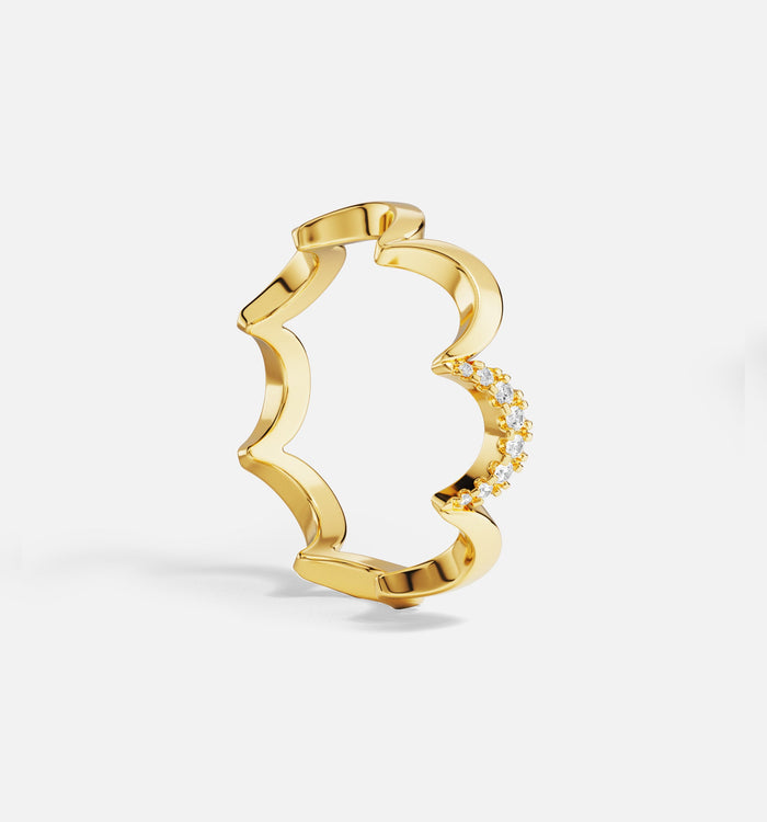 Apm Monaco Bague Wavy Or Jaune