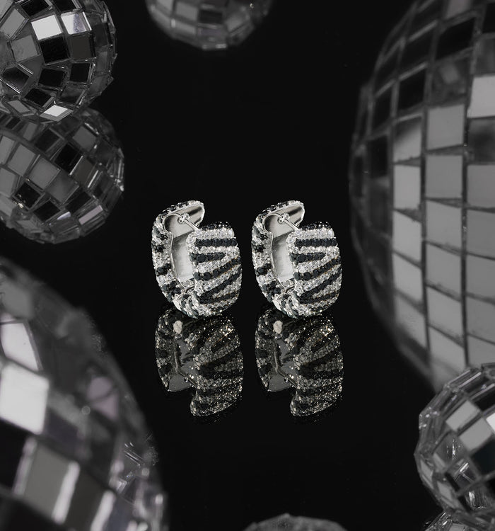 Apm Monaco Boucles D'Oreilles Créoles Zèbre