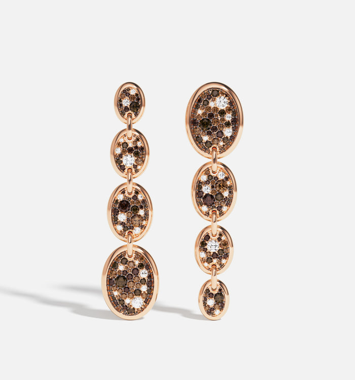 apm monaco Boucles d'oreilles drop ovales chocolat