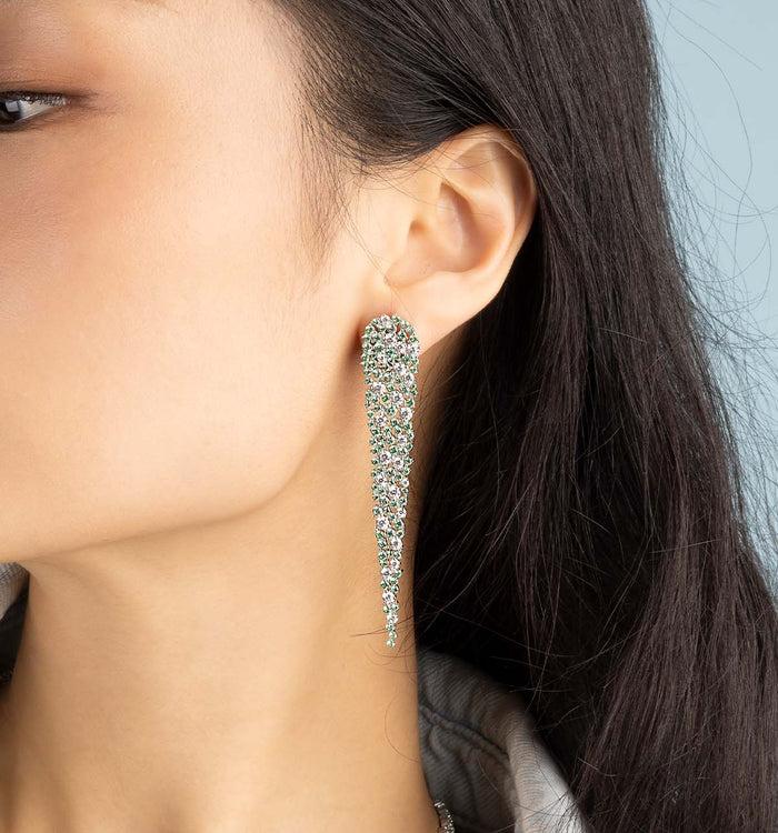 Apm Monaco Boucles D'Oreilles Goutte Vert Pastel