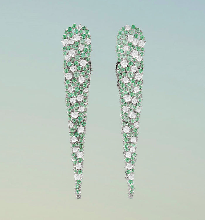 Apm Monaco Boucles D'Oreilles Goutte Vert Pastel