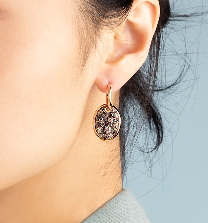 Apm Monaco Boucles D'oreilles Ovales Chocolat