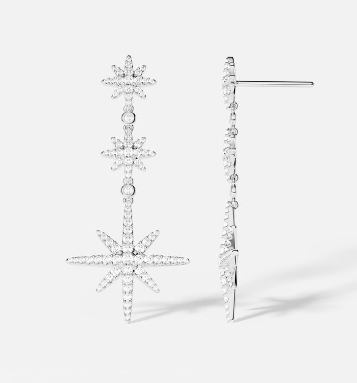 apm monaco Boucles d'Oreilles Triple Météorites