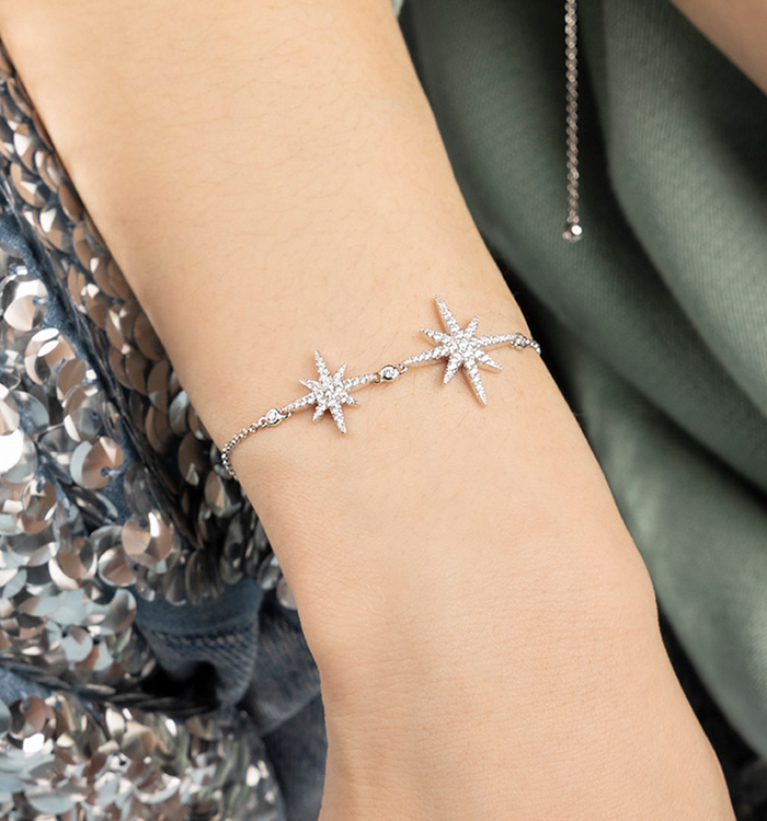 Apm Monaco Bracelet Ajustable Double Météorites