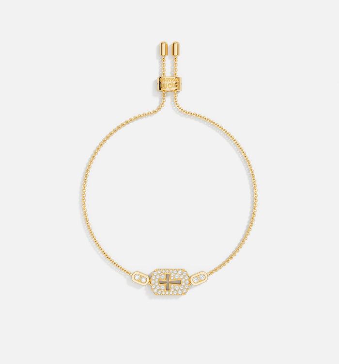 apm monaco Bracelet Ajustable Médaille Croix