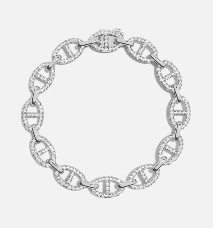 apm monaco Bracelet Chaîne Maille Marine