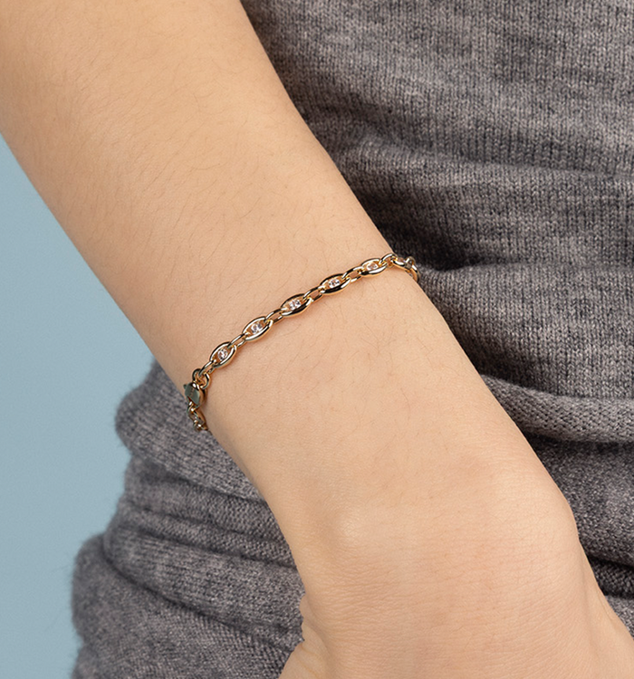 Apm Monaco Bracelet Chaîne Pavé