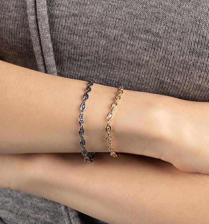 Apm Monaco Bracelet Chaîne Pavé