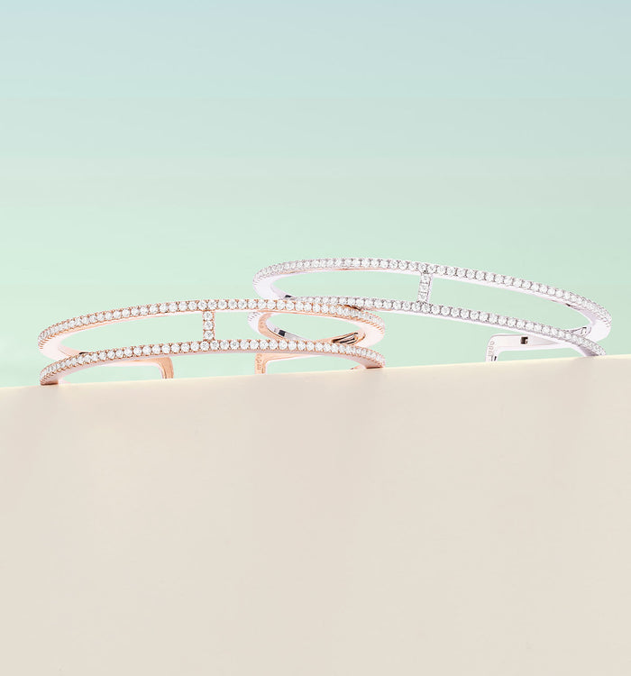 Apm Monaco Bracelet Jonc Double Ligne