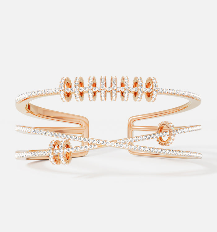 apm monaco Bracelet ouvert triple avec anneaux