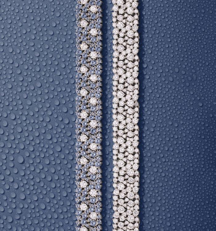 Apm Monaco Bracelet Pavé Blanc Et Bleu Lagon